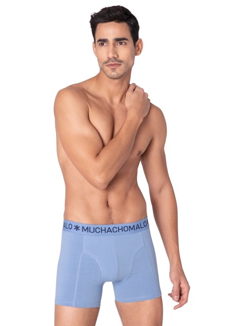 Muchachomalo Solid  beige cotton boxer short