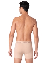 Muchachomalo Solid  beige cotton boxer short