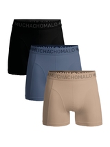 Muchachomalo Solid  beige cotton boxer short