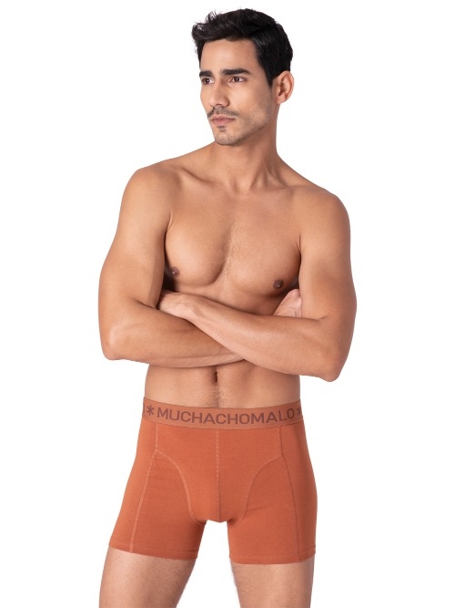 Muchachomalo Solid  orange cotton boxer short