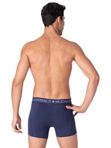 Muchachomalo Solid  blue cotton boxer short
