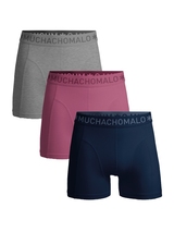 Muchachomalo Solid  blue cotton boxer short
