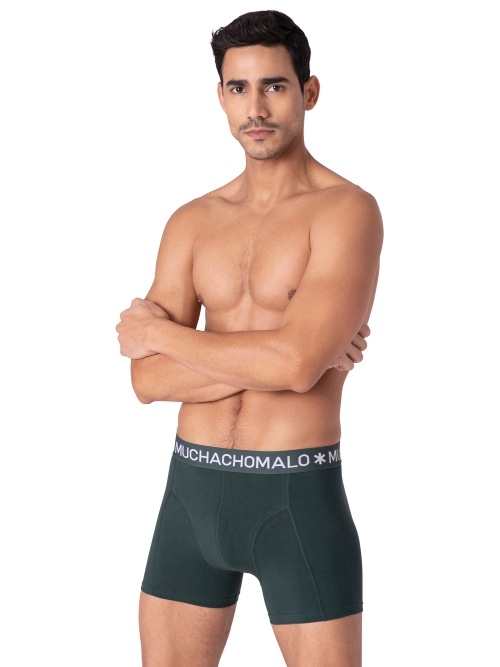 Muchachomalo Solid  green cotton boxer short