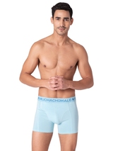 Muchachomalo Solid  blue cotton boxer short