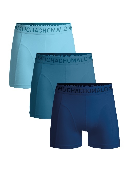 Muchachomalo Solid  blue cotton boxer short