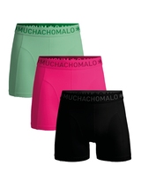 Muchachomalo Solid  black cotton boxer short