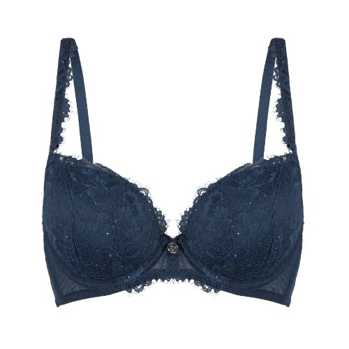 LingaDore Sparkling Blue navy blue push up bra