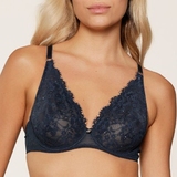 LingaDore Sparkling Blue navy blue non-padded bra
