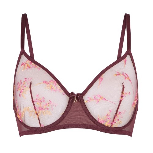 LingaDore Beautiful Bordeaux port non-padded bra
