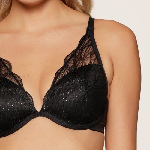 LingaDore Golden Glamour black padded bra