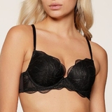 LingaDore Golden Glamour black push up bra