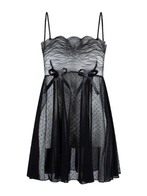 LingaDore Golden Glamour black slipdress