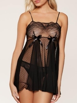 LingaDore Golden Glamour black slipdress