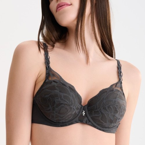 Lisca River anthracite push up bra