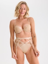 Lisca Passion rose with gold push up bra