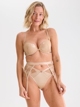 Lisca Passion rose with gold thong