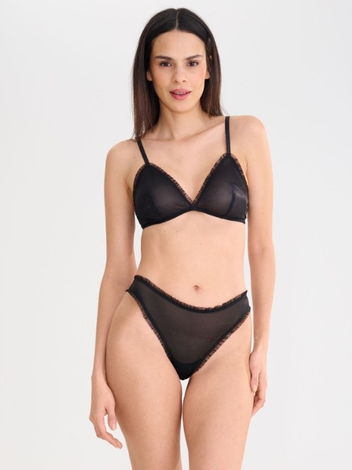 Lisca Shiny Star black thong