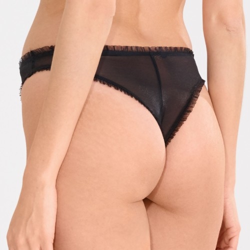 Lisca Shiny Star black thong