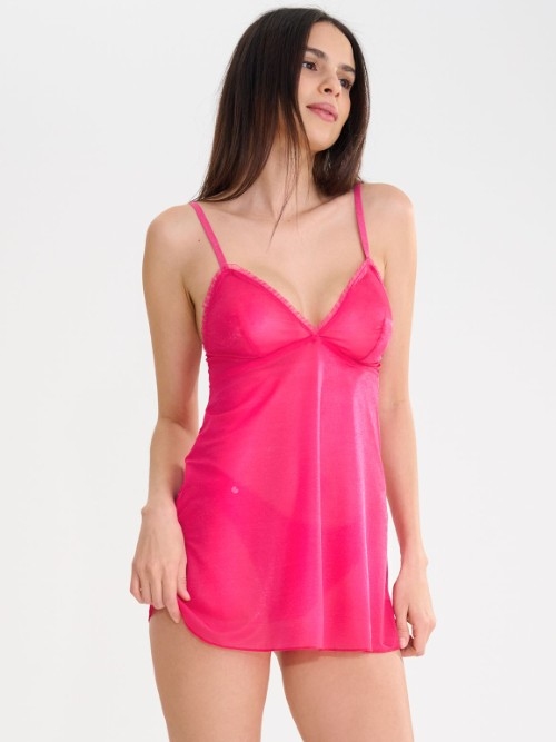 Lisca Shiny Star pink slipdress