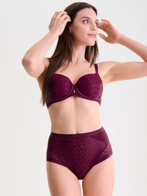 Lisca Opal magenta high waist brief