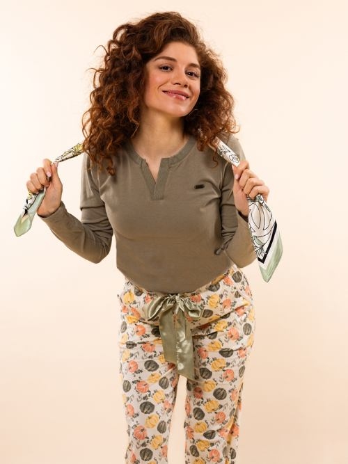 Charlie Choe Lovely Nights green pyjama shirt