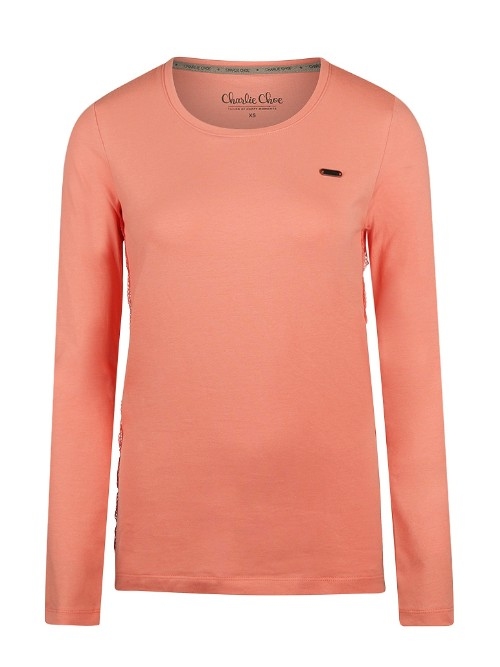 Charlie Choe Lovely Nights coral pyjama shirt