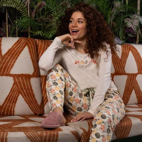 Charlie Choe Lovely Nights off white pyjama pant