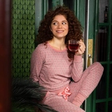 Charlie Choe Cozy Days mauve pyjama shirt