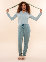 Charlie Choe Cozy Days blue pyjama shirt
