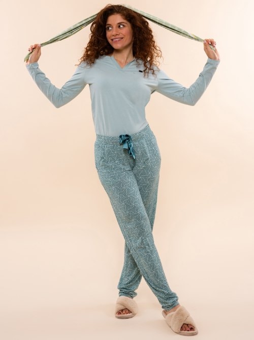 Charlie Choe Cozy Days blue pyjama shirt