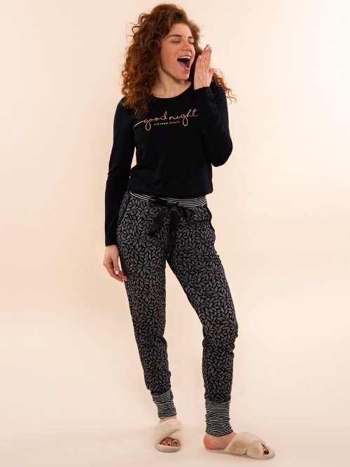 Charlie Choe Fall in Love black pyjama shirt