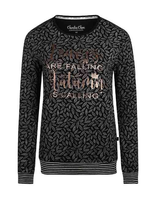 Charlie Choe Fall in Love black sleep shirt