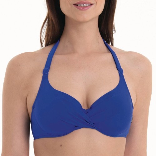 Rosa Faia Swimwear Allegra blue soft-cup bikini bra