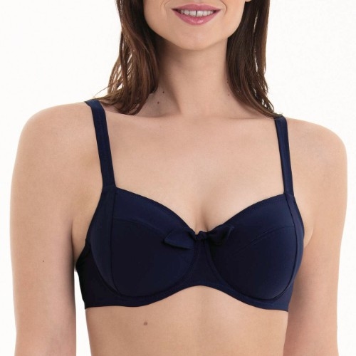 Rosa Faia Swimwear Leandra blue soft-cup bikini bra
