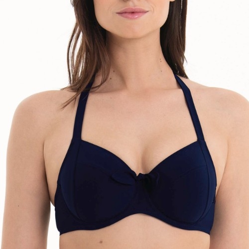 Rosa Faia Swimwear Leandra blue soft-cup bikini bra