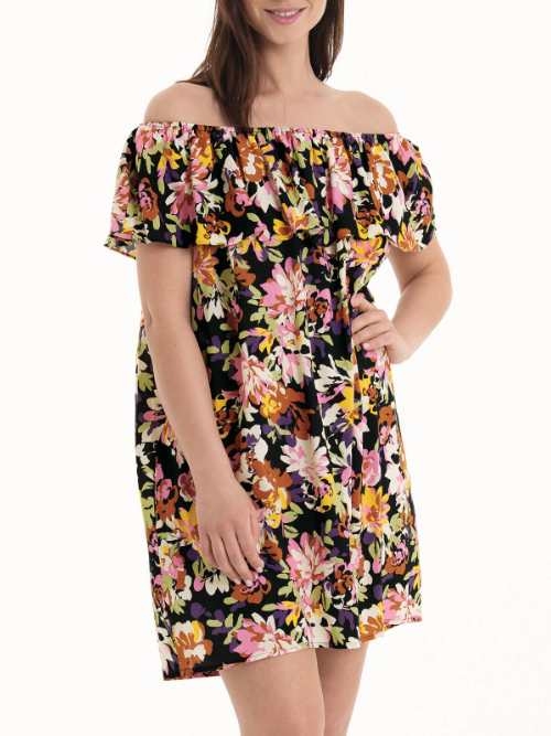 Rosa Faia Swimwear Brava black beach dress