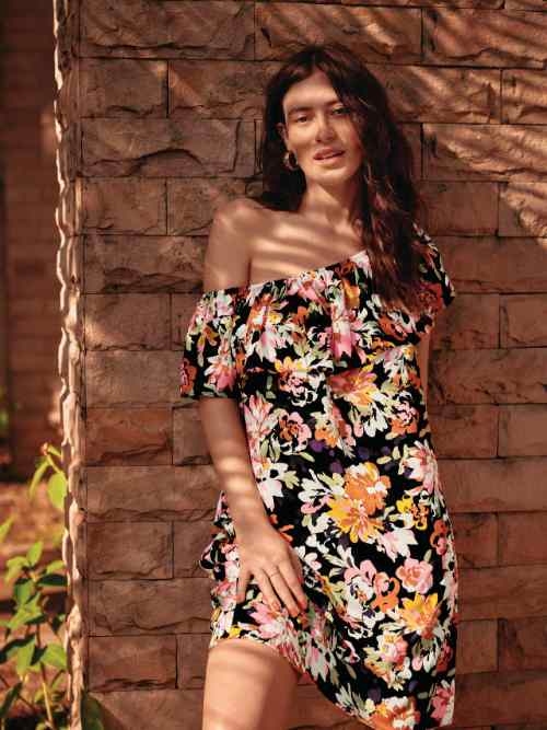 Rosa Faia Swimwear Brava black beach dress