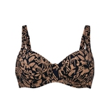 Rosa Faia Swimwear Sibel black/brown soft-cup bikini bra