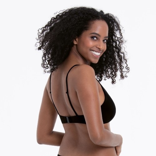 Rosa Faia Swimwear Pure black soft-cup bikini bra