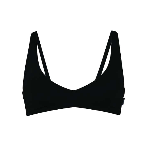 Rosa Faia Swimwear Pure black soft-cup bikini bra