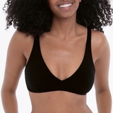 Rosa Faia Swimwear Pure black soft-cup bikini bra