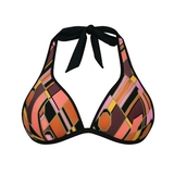 Rosa Faia Swimwear Mina black/pink padded bikini bra