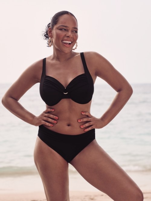 Rosa Faia Swimwear Hermine black soft-cup bikini bra