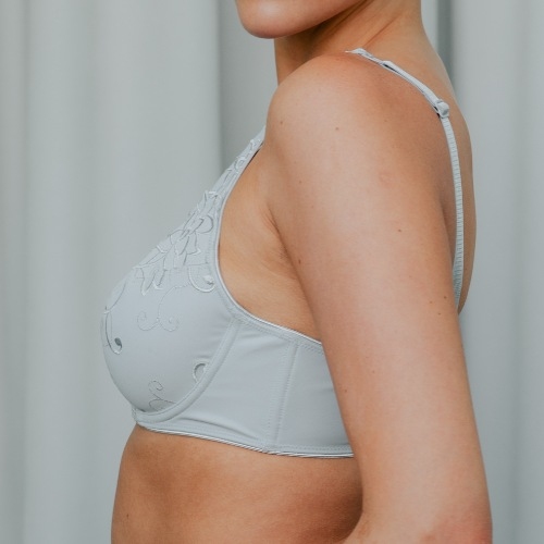Guy de France Embroidery grey non-padded bra