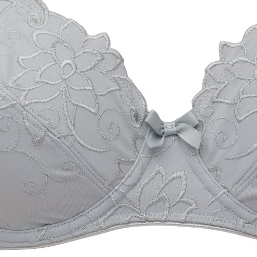 Guy de France Embroidery grey non-padded bra