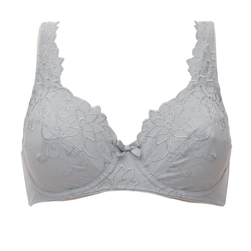 Guy de France Embroidery grey non-padded bra
