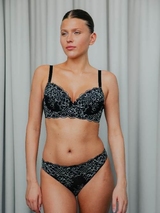 Guy de France Anemone Coronaria black/white padded bra