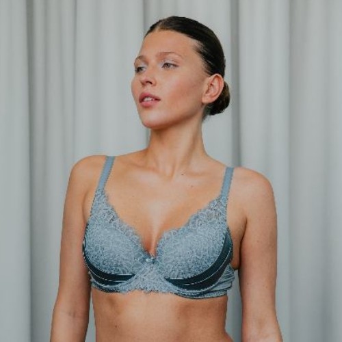 Guy de France Nikko Blue ice blue padded bra