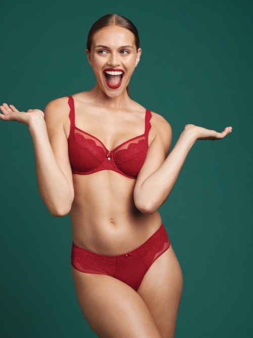 Rosa Faia Selma red non-padded bra