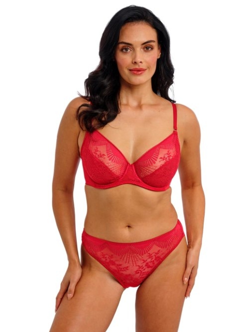 Wacoal Lingerie Sensu Lace red non-padded bra